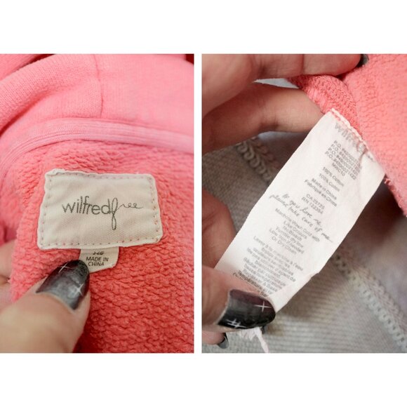 Simple Blush Pink Coral Zip Hoodie 🩰 WILFRED - Picture 4 of 7
